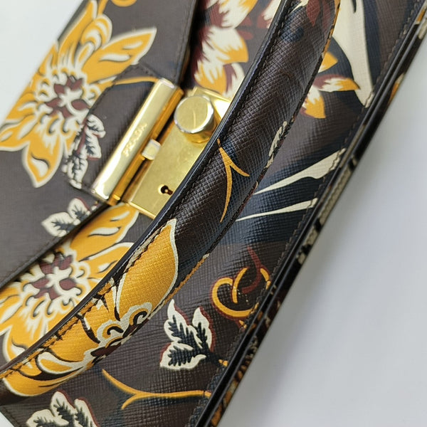 Calfskin Top Handle Bag Multicolor