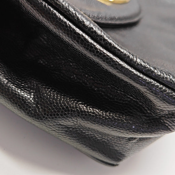 Calfskin Shoulder Bag Black