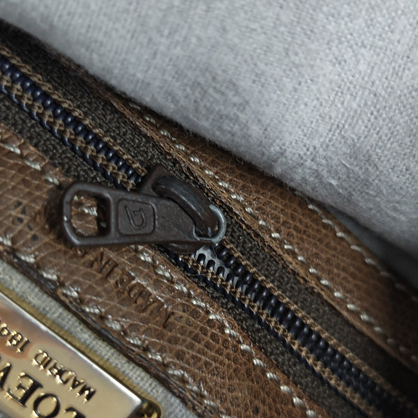 Calfskin Top Handle Bag Brown