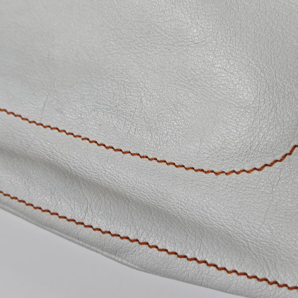 Calfskin Top Handle Bag White