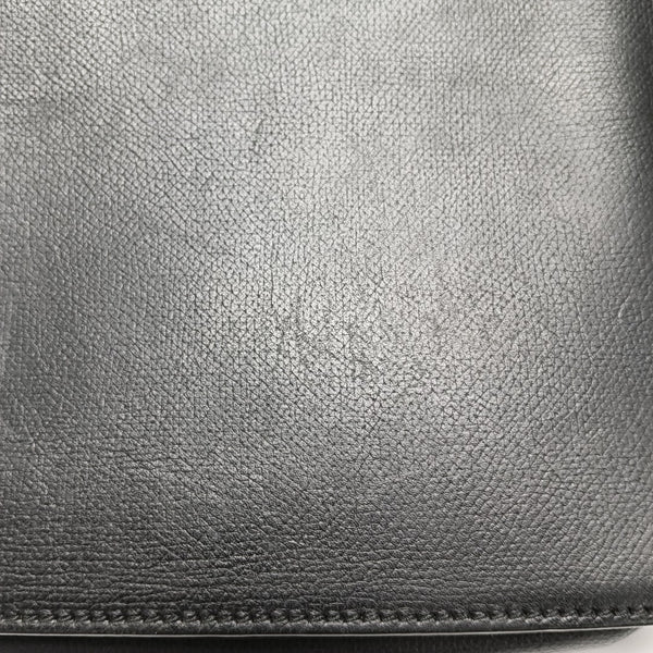 Leather Top Handle Bag Black