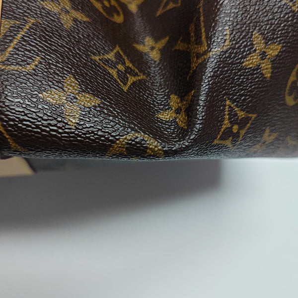 KEEPALL 55 Monogram Coated Canvas Brown