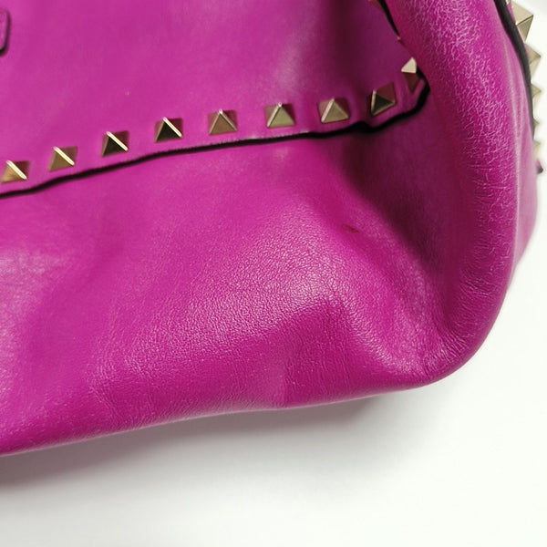 Rockstud Calfskin Red