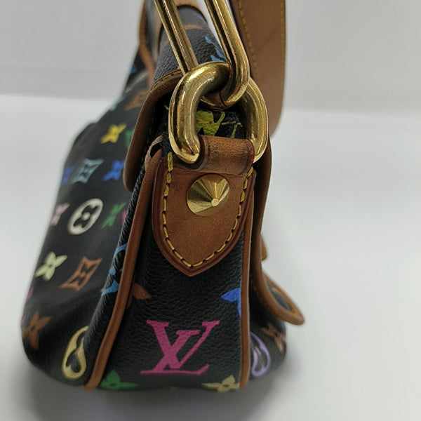 ANNIE Monogram Coated Canvas Black