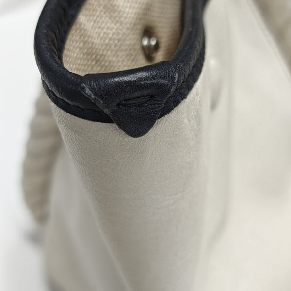 Calfskin Top Handle Bag White