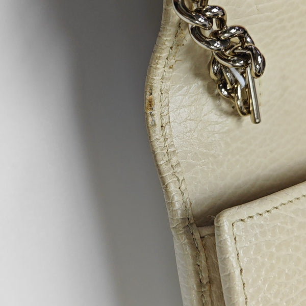 Interlocking G Small Calfskin Beige