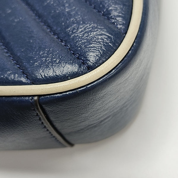 GG Marmont Medium Quilted Calfskin Blue
