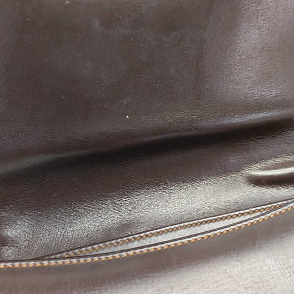 Calfskin Top Handle Bag Brown