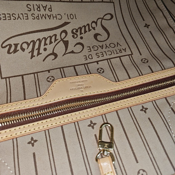 NEVERFULL GM Monogram Coated Canvas Brown