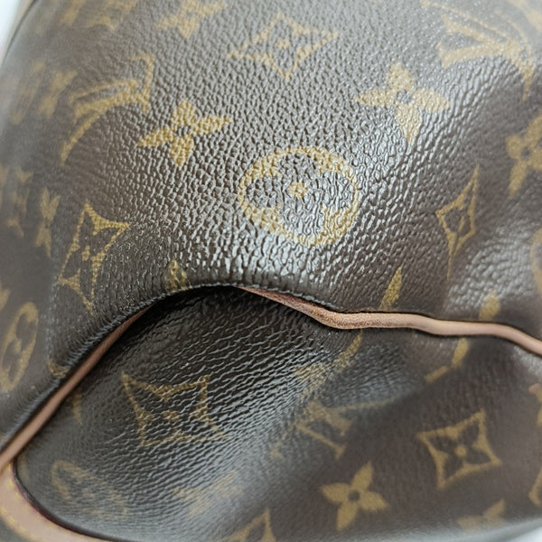 KEEPALL 50 Monogram Coated Canvas Brown
