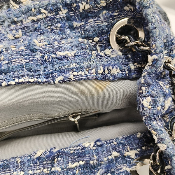 Quilted Calfskin Shoulder Bag Blue