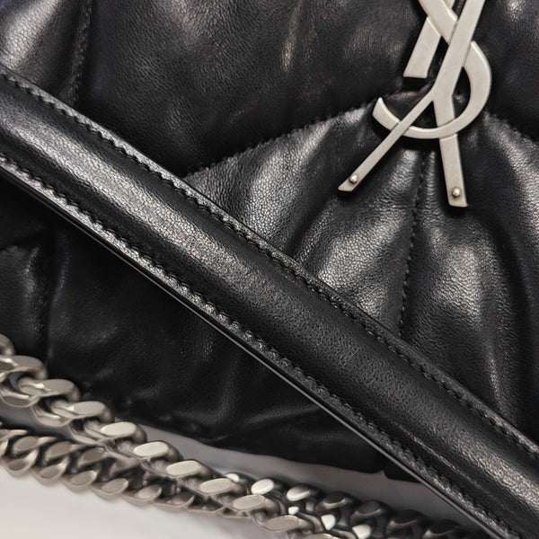 PUFFER Medium Chevron Lambskin Black