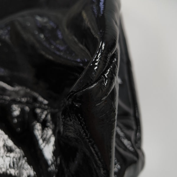 Patent Leather Top Handle Bag Black