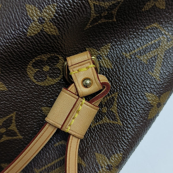 NEVERFULL MM Monogram Coated Canvas Brown