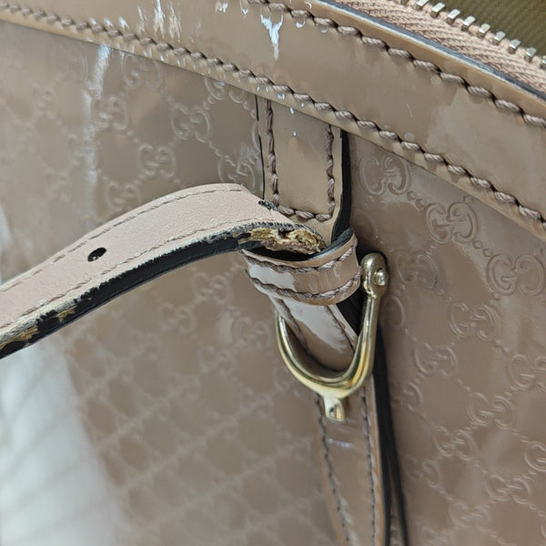 Monogram Patent Leather Shoulder Bag Pink