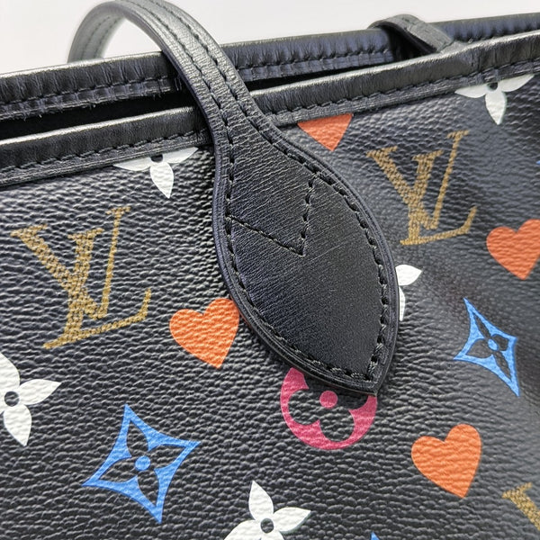NEVERFULL MM Monogram Coated Canvas Black