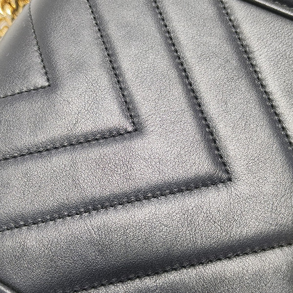 BOY CHANEL Mini Chevron Calfskin Black