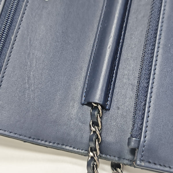 WOC Quilted Patent Leather Blue