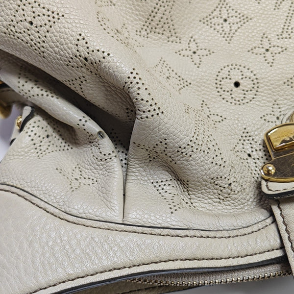 Monogram Calfskin Shoulder Bag White