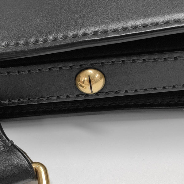 Calfskin Shoulder Bag Black