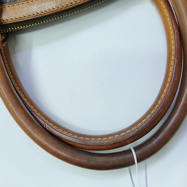Monogram Coated Canvas Top Handle Bag Brown