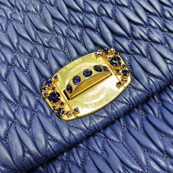 Crystal Quilted Lambskin Purple