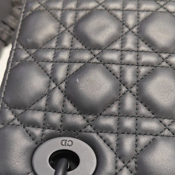 Lady Dior Small Cannage Calfskin Black