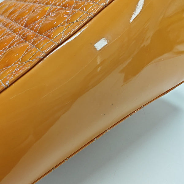 Lady Dior Large Cannage Patent Leather Orange