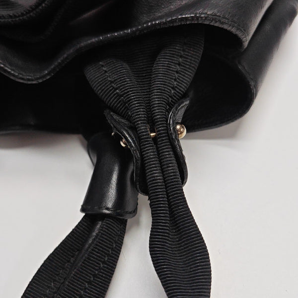 Calfskin Top Handle Bag Black