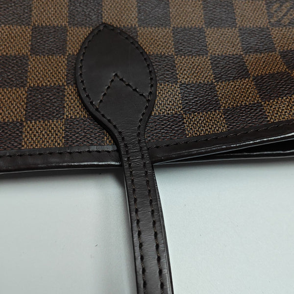 NEVERFULL MM Damier Ebene Coated Canvas Brown
