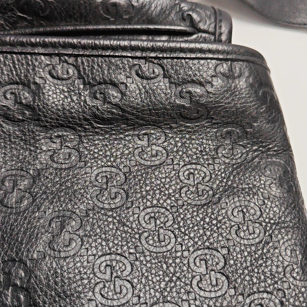Ligne Shima Monogram Calfskin Black