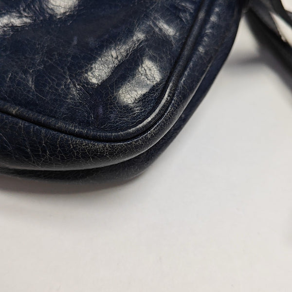 Quilted Lambskin Shoulder Bag Blue