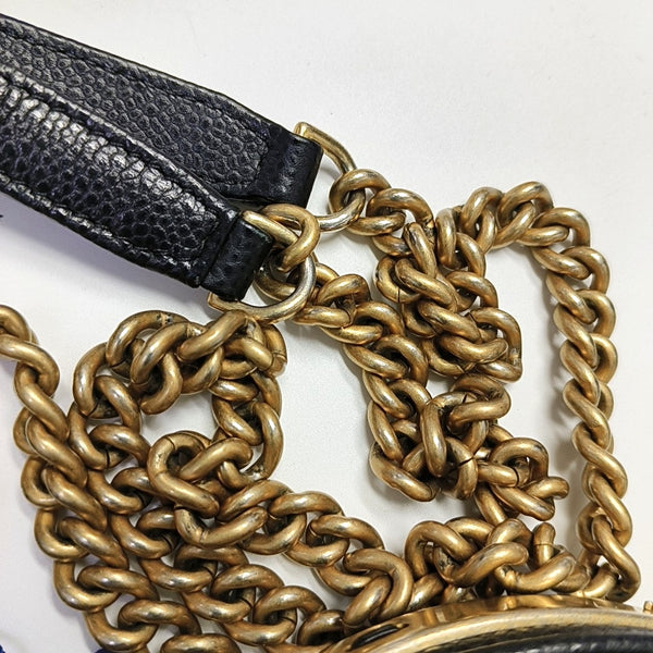 Quilted Grained Calfskin Black