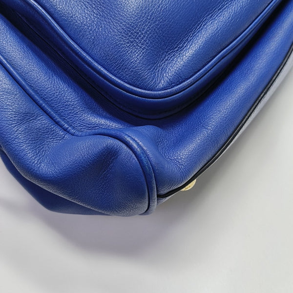 Calfskin Shoulder Bag Blue