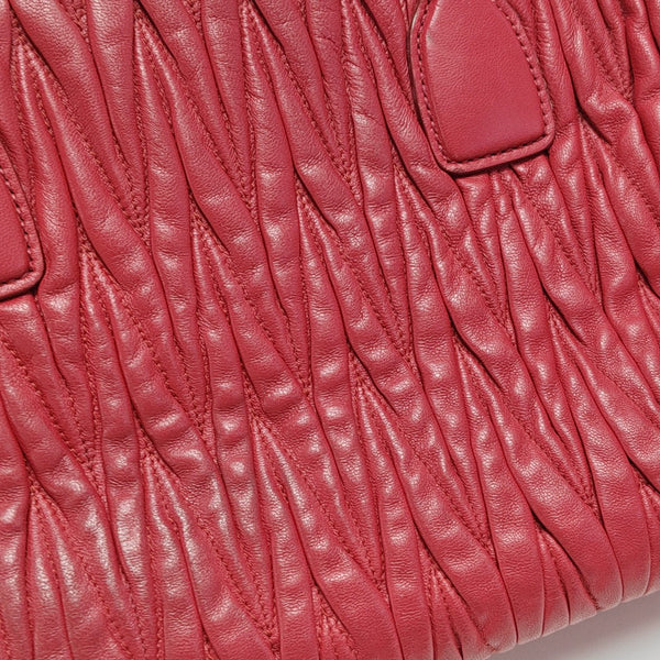 Avenue Quilted Lambskin Red