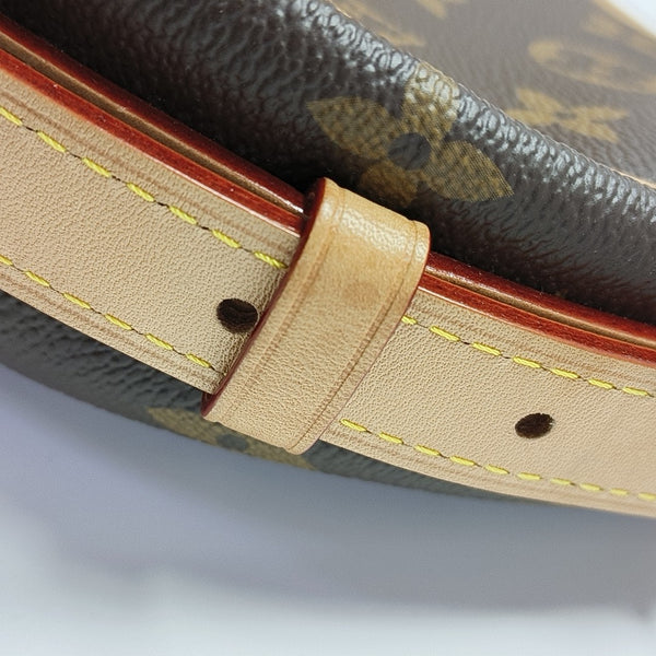 CROISSANT Monogram Coated Canvas Brown