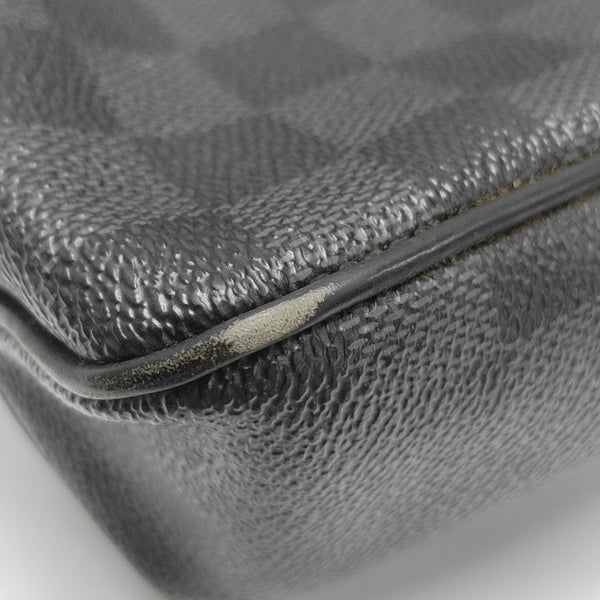DISTRICT MM Damier Graphite Coated Canvas Gray
