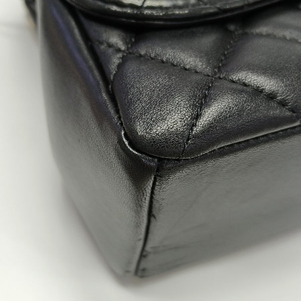 CLASSIC SINGLE FLAP Medium Quilted Lambskin Black