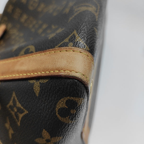 MARAIS MM Monogram Coated Canvas Brown