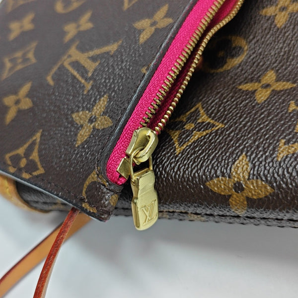 NEVERFULL MM Monogram Coated Canvas Brown