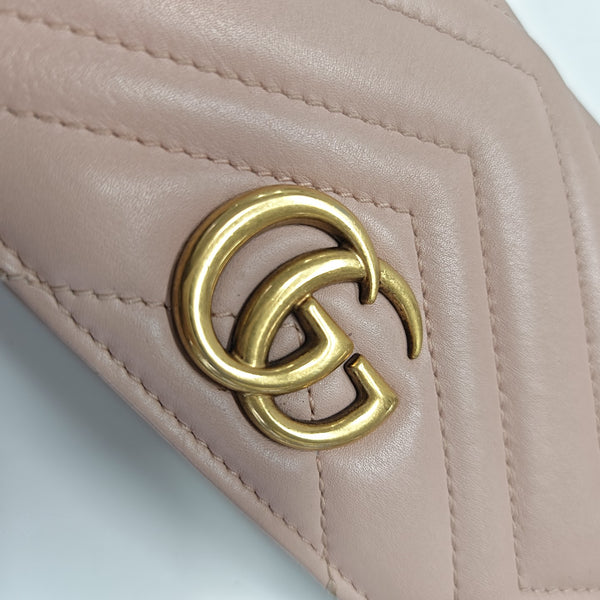 GG Marmont Super Mini Quilted Calfskin Pink
