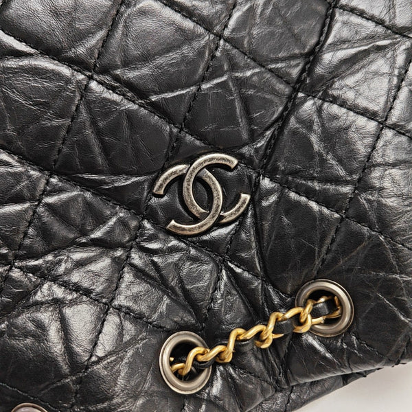 GABRIELLE Small Quilted Calfskin Black