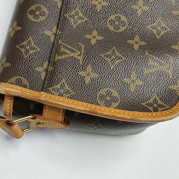SOLOGNE PM Monogram Coated Canvas Brown