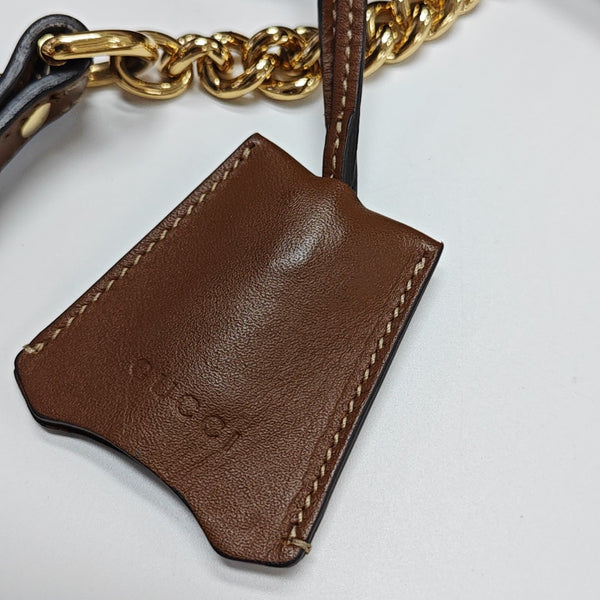 Padlock Small Monogram Coated Canvas Beige