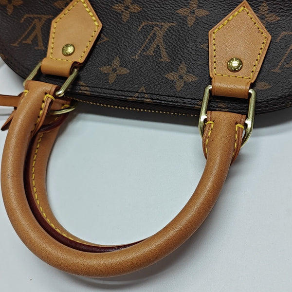 ALMA BB Monogram Coated Canvas Brown