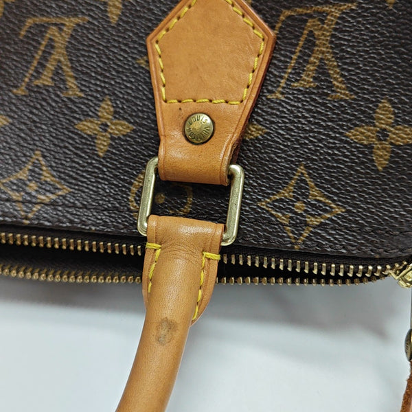SPEEDY 25 Monogram Coated Canvas Brown