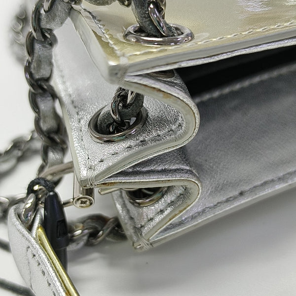 Calfskin Shoulder Bag Silver