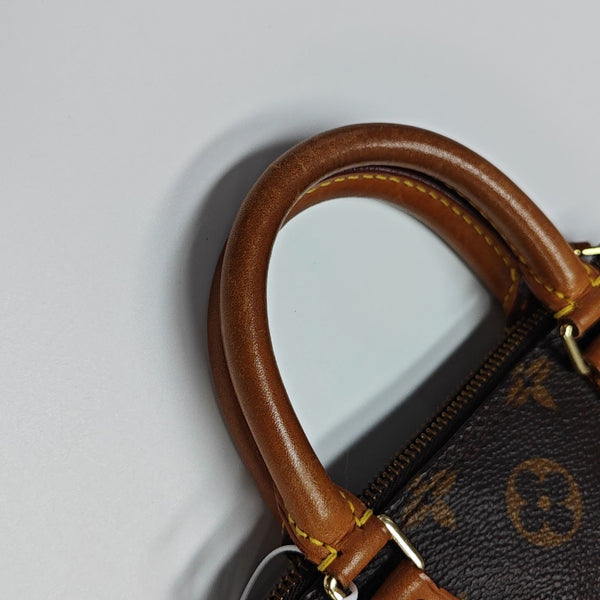 SPEEDY Nano Monogram Coated Canvas Brown