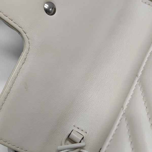 GG Marmont Mini Quilted Calfskin White