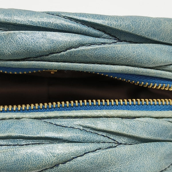 Calfskin Shoulder Bag Blue